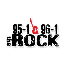 WTCX 95.1 and 96.1 The Rock logo