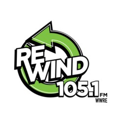 WWRE Rewind 105.1 FM logo