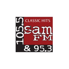 WCVA Classic Hits 105.5 - 95.3 Sam FM logo