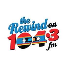 KCAR The Rewind 104.3 FM logo