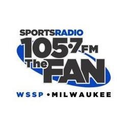 WSSP 105.7 FM The Fan logo