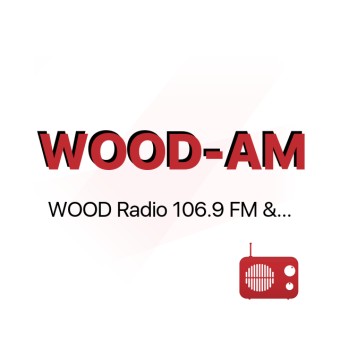 WOOD NewsRadio 1300/106.9 WOOD logo