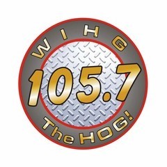 WIHG 105.7 The Hog logo