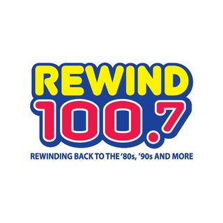 KYMV Rewind 100.7 FM logo