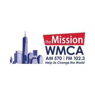 AM 570 - 102.3 FM The Mission WMCA logo