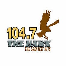 WTHG 104.7 The Hawk logo