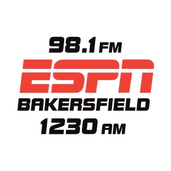 KGEO ESPN Bakersfield 98.1 FM and 1230 AM logo