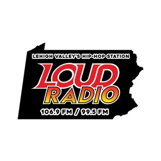 106.9 & 99.5 The All-New LOUD Radio logo