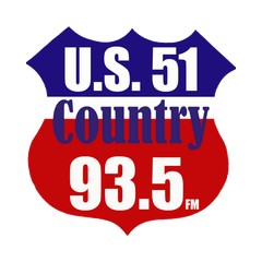 WKBQ U.S. 51 Country 93.5 logo