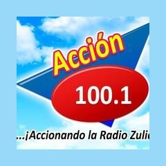 Accion 100.1 FM logo