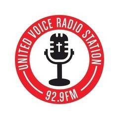 United Voice Radio 92.9 FM logo