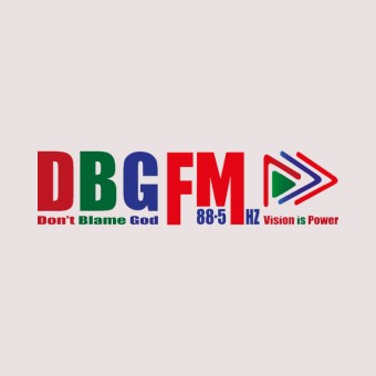 Don't Blame God Ministries FM (DBG FM) logo